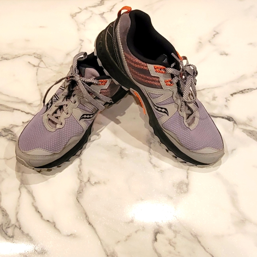 Saucony Excursion TR14 Trail Running Shoe, Gray/Black/Orange - Sz 13
